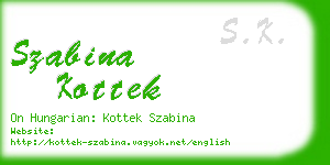 szabina kottek business card